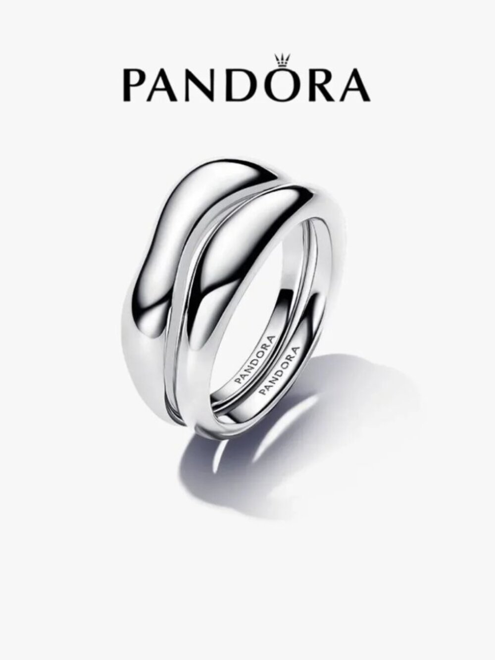 Pandora Organically Shaped Stacking Rings